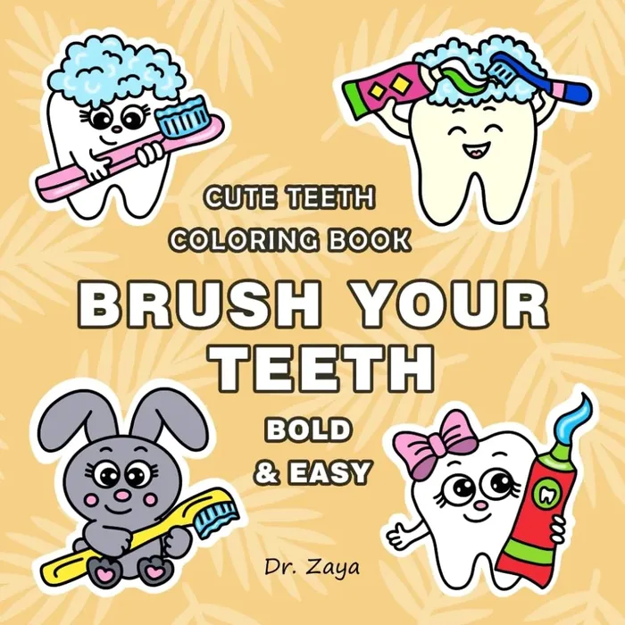 Coloring book cover: Brush Your Teeth