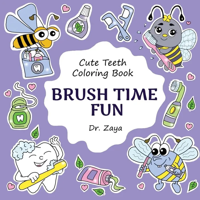 Coloring book cover: Brush Time Fun